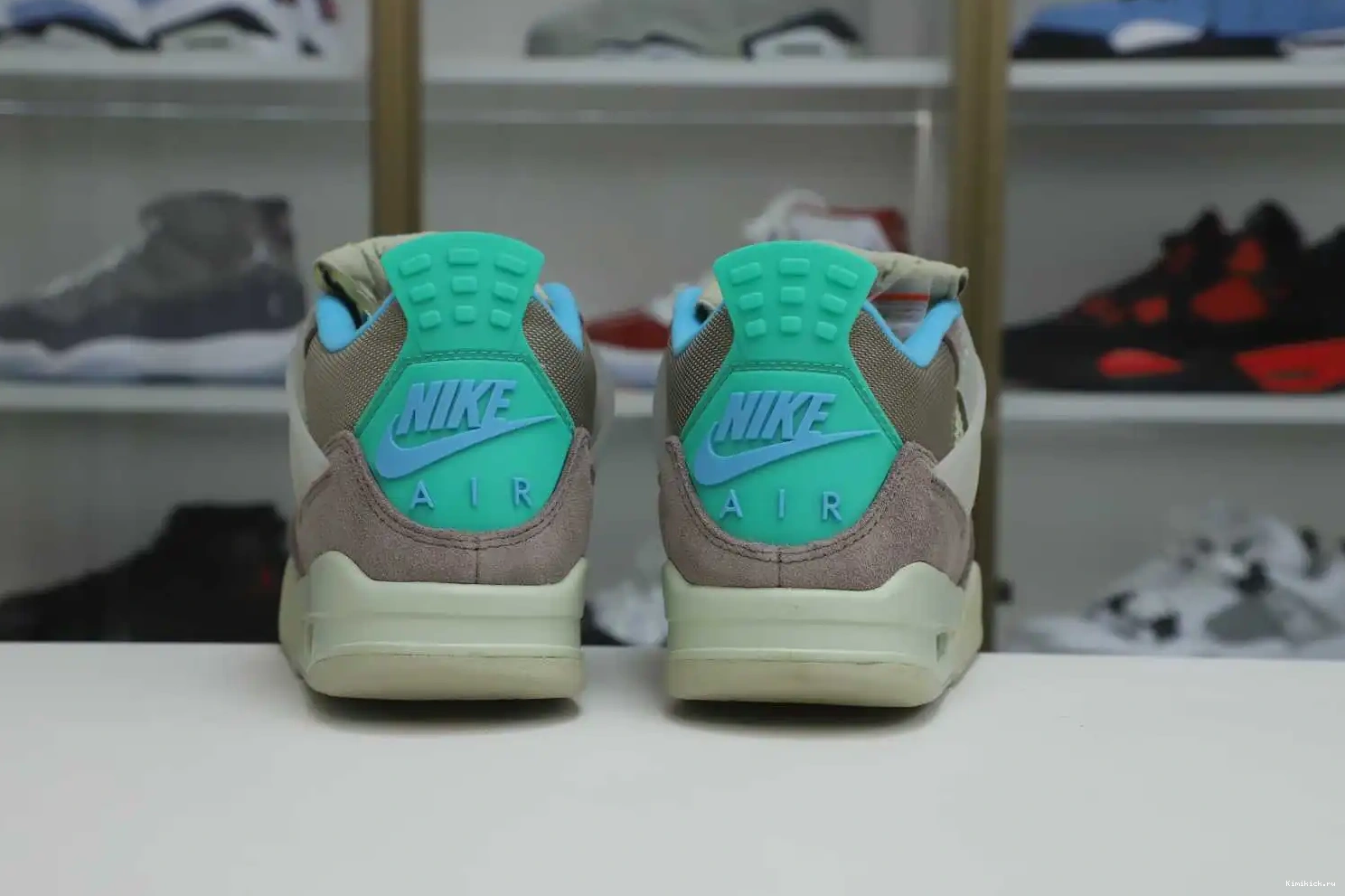 4 JORDAN LA RETRO HAZE' UNION AIR Kimikick X 'TAUPE 0406